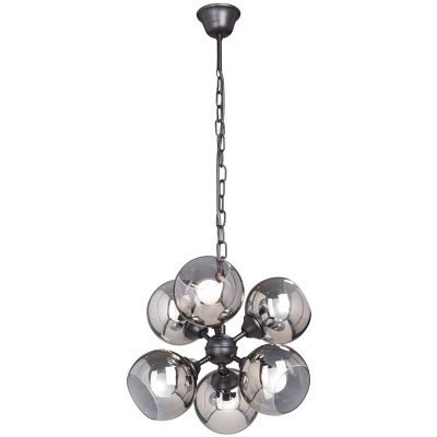 Lampa wisząca sześć szklanych kul na łańcuchu Vitaluce VE4318-1/6