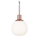 Lampa wisząca szklana, biała kula Erich Maytoni Modern MOD221-PL-01-G