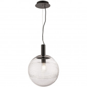 Lampa wisząca szklana, prążkowana kula Perlas Maytoni P061PL-01GR