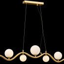 Lampa wisząca szklane kule na złotej fali Uva Maytoni MOD059PL-07G