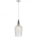 Lampa wisząca szklany klosz w jodełkę Festa Maytoni P033PL-01CH