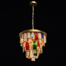 Lampa wisząca szkło witrażowe Marocco RegenBogen Megapolis 185011106