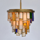 Lampa wisząca szkło witrażowe Marocco RegenBogen Megapolis 185011106