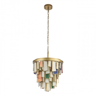 Lampa wisząca szkło witrażowe Marocco RegenBogen Megapolis 185011106