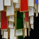 Lampa wisząca szkło witrażowe Marocco RegenBogen Megapolis 185011106
