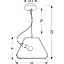 Lampa wisząca trapez LED z żarówką Ikaria Apeti A0023-321