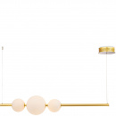 Lampa wisząca trzy białe kule LED na złotym pręcie Freccia Maytoni MOD063PL-L50G3K