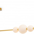 Lampa wisząca trzy białe kule LED na złotym pręcie Freccia Maytoni MOD063PL-L50G3K