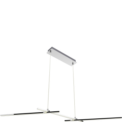 Lampa wisząca trzy chromowane listwy LED Thasos Apeti A0021-330