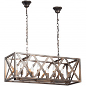Lampa wisząca w stylu Loft - metalowa klatka na 8 żarówek Vitaluce VE4276-1/8