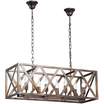 Lampa wisząca w stylu Loft - metalowa klatka na 8 żarówek Vitaluce VE4276-1/8
