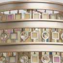 Lampa wisząca w stylu marokańskim, złoty witraż z kolorowymi szkłami MW-LIGHT 185010809