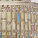 Lampa wisząca w stylu marokańskim, złoty witraż z kolorowymi szkłami MW-LIGHT 185010809