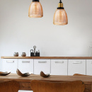 Lampa wisząca z bursztynowym kloszem ze szkła Tempo Maytoni T164-11-G