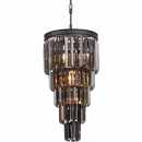 Lampa wisząca z czarnych kryształów Vitaluce VE5155-1/7