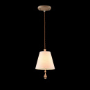 Lampa wisząca z dekoracją i beżowym kloszem Cipresso Maytoni Classic H034-PL-01-R