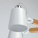 Lampa wisząca z drewnianą konstrukcją i białymi, metalowy kloszami MW-LIGHT 693011106