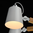 Lampa wisząca z drewnianą konstrukcją i białymi, metalowy kloszami MW-LIGHT 693011106