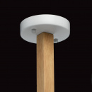 Lampa wisząca z drewnianą konstrukcją i białymi, metalowy kloszami MW-LIGHT 693011106