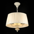 Lampa wisząca z dużym, plisowanym, kremowym kloszem Olivia Maytoni Classic ARM326-33-W