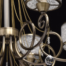 Lampa wisząca z kryształkami na 8 żarówek - antyczny mosiądz MW-LIGHT Classic 372013508