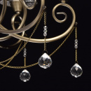 Lampa wisząca z kryształkami na 8 żarówek - antyczny mosiądz MW-LIGHT Classic 372013508