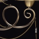 Lampa wisząca z kryształkami na 8 żarówek - antyczny mosiądz MW-LIGHT Classic 372013508