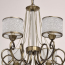 Lampa wisząca z kryształkami na 8 żarówek - antyczny mosiądz MW-LIGHT Classic 372013508