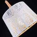 Lampa wisząca z motywem leśnym, biała, metalowa Lantern Maytoni Modern MOD029-PL-01-W