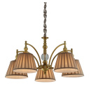 Lampa wisząca z pięcioma, plisowanymi abażurami Austin Candellux 35-13859