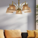 Lampa wisząca z pięcioma, plisowanymi abażurami Austin Candellux 35-13859