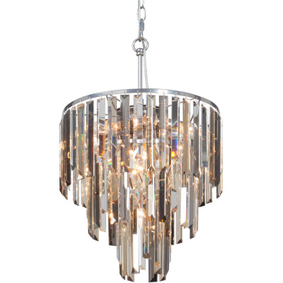 Lampa wisząca z prostymi kryształami, chromowana Vitaluce VE5867-9/10