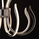 Lampa wisząca z ramionami LED w górę, chromowana RegenBogen Megapolis 661015508