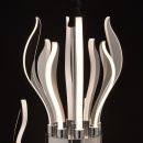 Lampa wisząca z ramionami LED w górę, chromowana RegenBogen Megapolis 661015508