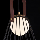Lampa wisząca żarówka w klatce, skórzany pasek Indiana Maytoni Modern MOD544PL-01B