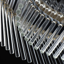 Lampa wisząca ze szklanych prętów, stalowa taśma, Adelard MW-LIGHT Crystal 642013701