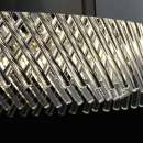 Lampa wisząca ze szklanych prętów, stalowa taśma, Adelard MW-LIGHT Crystal 642013701