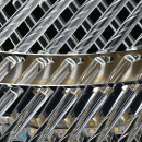 Lampa wisząca ze szklanych prętów, stalowa taśma, Adelard MW-LIGHT Crystal 642013701