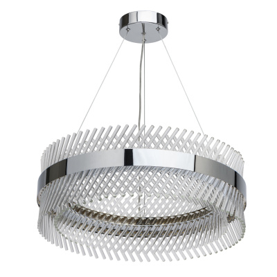 Lampa wisząca ze szklanych prętów, stalowa taśma, Adelard MW-LIGHT Crystal 642013701