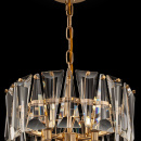 Lampa wisząca ze szklanych stożków, złota, okrągła Puntes Maytoni MOD043PL-04G