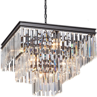 Lampa wisząca ze sztabkowych kryształów Vitaluce VE5147-1/4+4+1