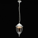 Lampa wisząca zewnętrzna biała, złota patyna, klasyczna Fabur Street MW-LIGHT 804010801