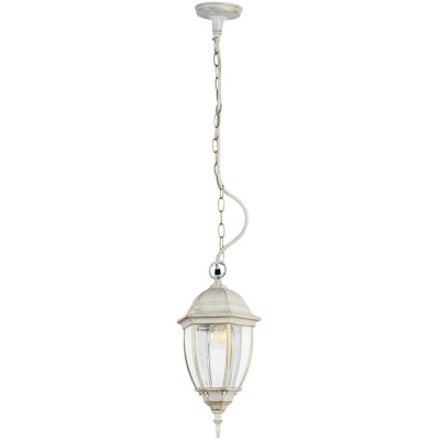 Lampa wisząca zewnętrzna biała, złota patyna, klasyczna Fabur Street MW-LIGHT 804010801