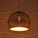 Lampa wisząca złota kula z dziurkami Neuwied RegenBogen 682011801