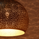 Lampa wisząca złota kula z dziurkami Neuwied RegenBogen 682011801