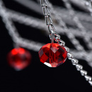 Lampa wisząca złota z kolorowymi kryształami Valencia CHIARO Classic 299012004