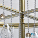 Lampa wisząca złota z kolorowymi kryształami Valencia CHIARO Classic 299012004