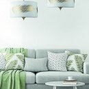 Lampa wisząca - złoty liść paproci Farn Maytoni Classic H428-PL-01-WG