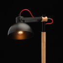 Lampka biurkowa czarny klosz i drewno dębowe MW-Light Megapolis 693031001