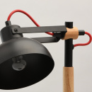 Lampka biurkowa czarny klosz i drewno dębowe MW-Light Megapolis 693031001